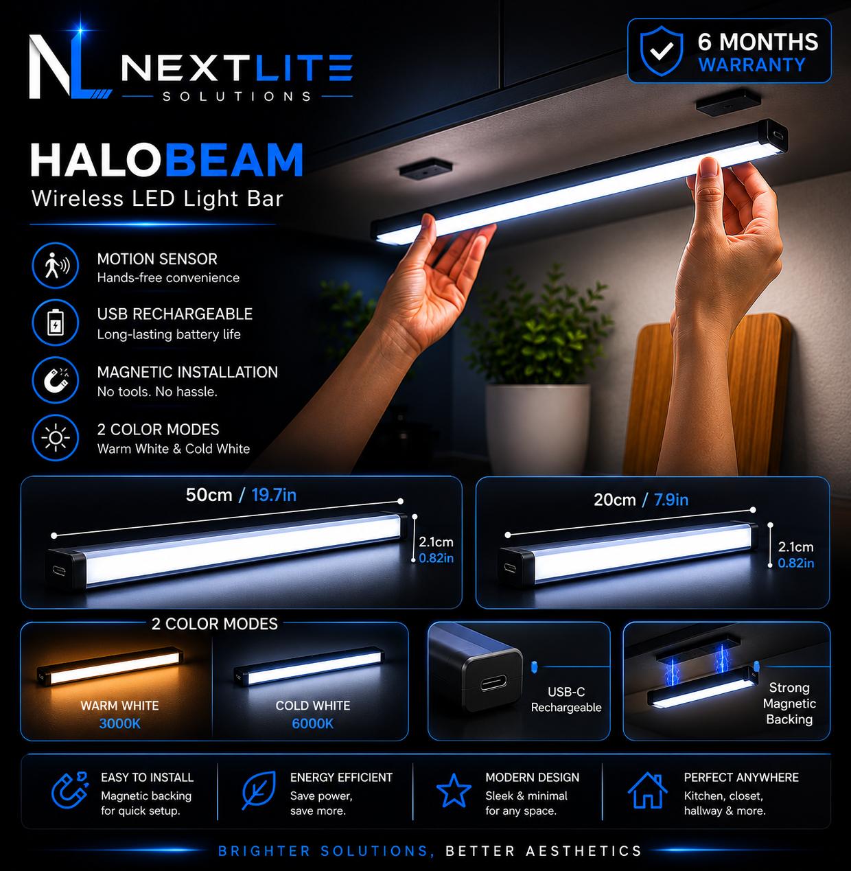 HaloBeam™ Magnetic LED Bar
